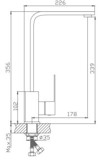 Смеситель для кухни Haiba HB70803-7 чёрный матовый